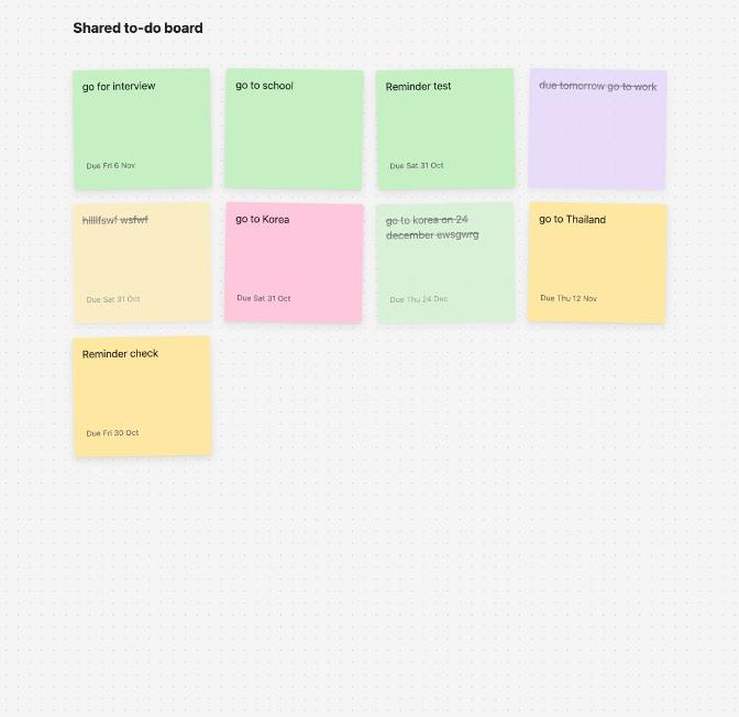 Read-only shared board